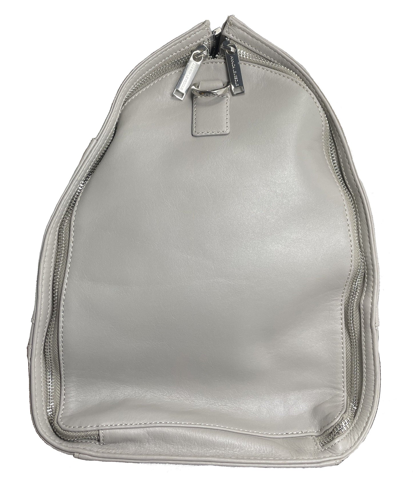 Large Travel Bag-Grey Genuine Leather Cover, Frederick