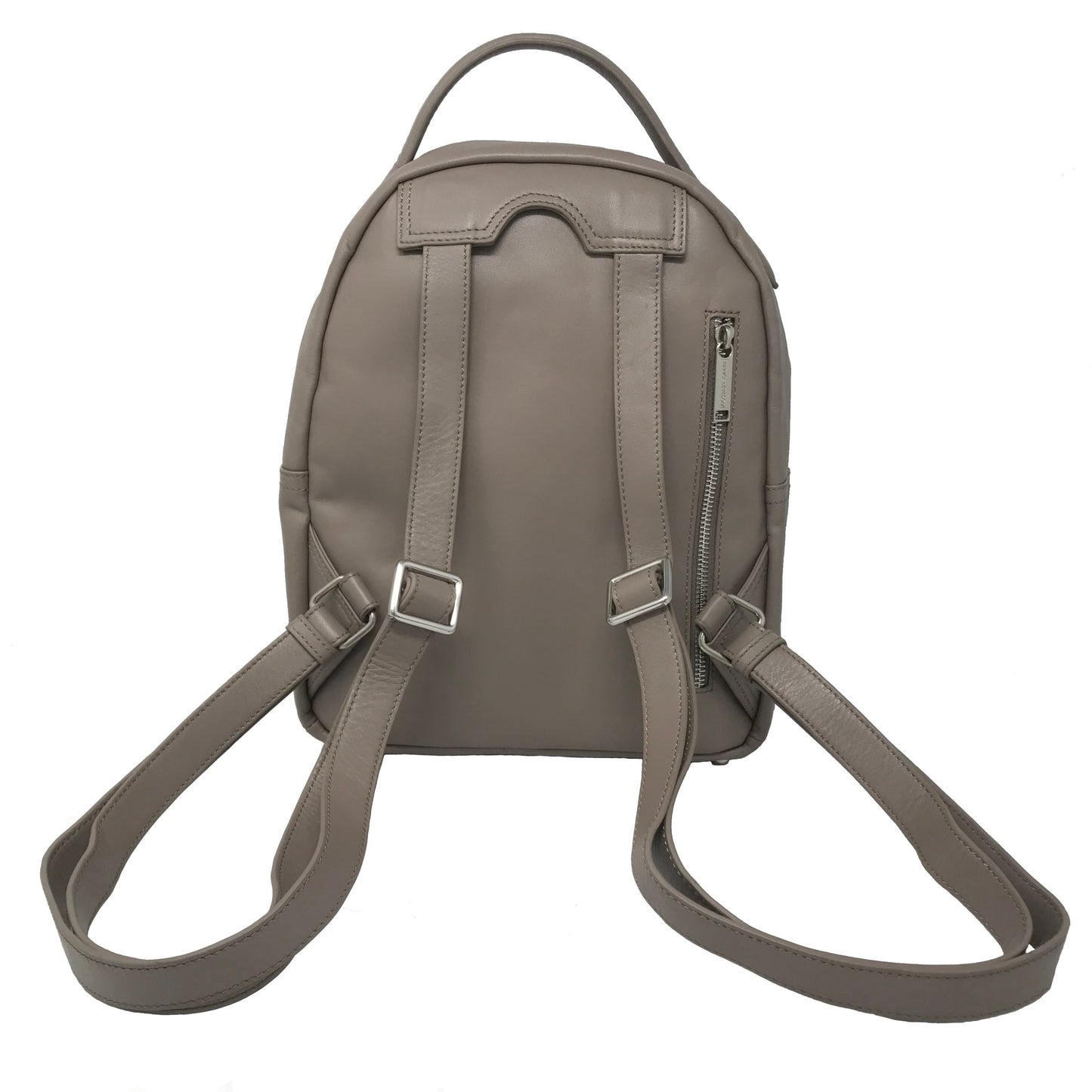 Sac à dos en cuir taupe - Eve