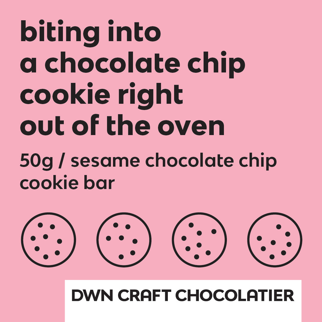 barre de biscuits aux pépites de chocolat et au sésame