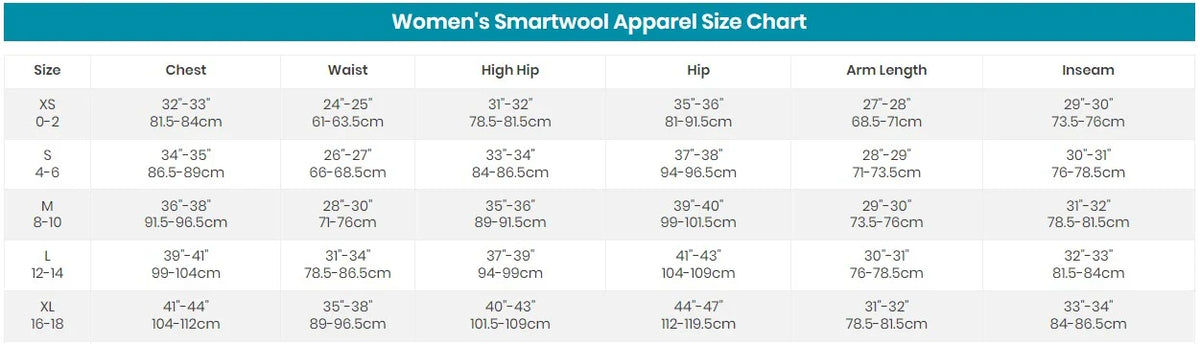 Smartwool Women's Merino NTS Mid 250 Crew Tops Sizes XS & XL