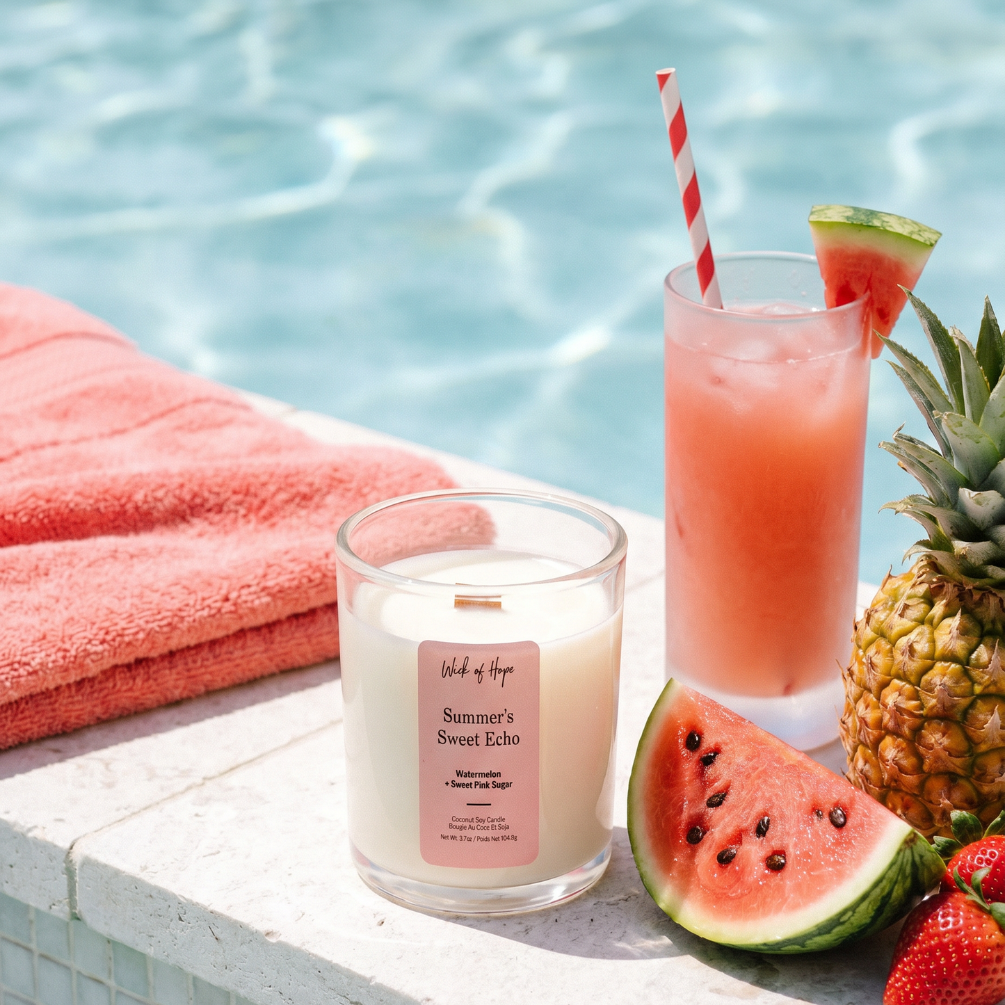 Summer’s Sweet Echo Candle | Watermelon + Sweet Pink Sugar