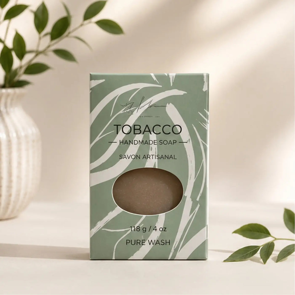 Savon en barre aux feuilles de tabac