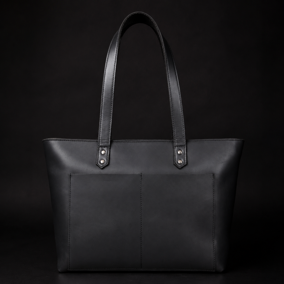 Sac fourre-tout classique en cuir noir
