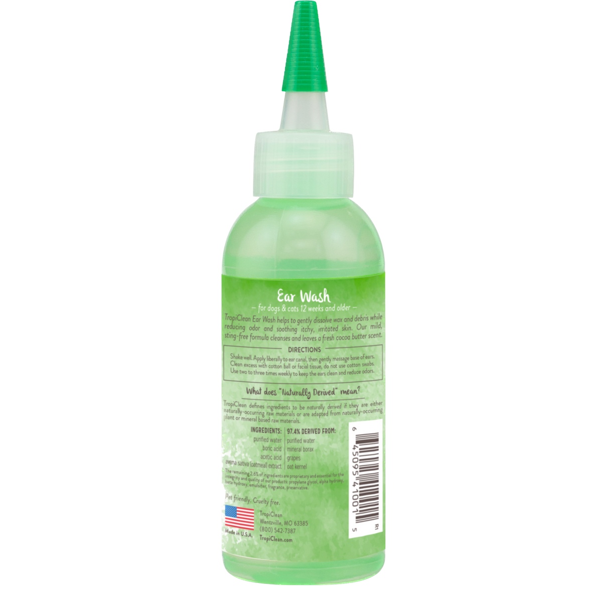 TropiClean - Alcohol Free Ear Wash For Dogs & Cats