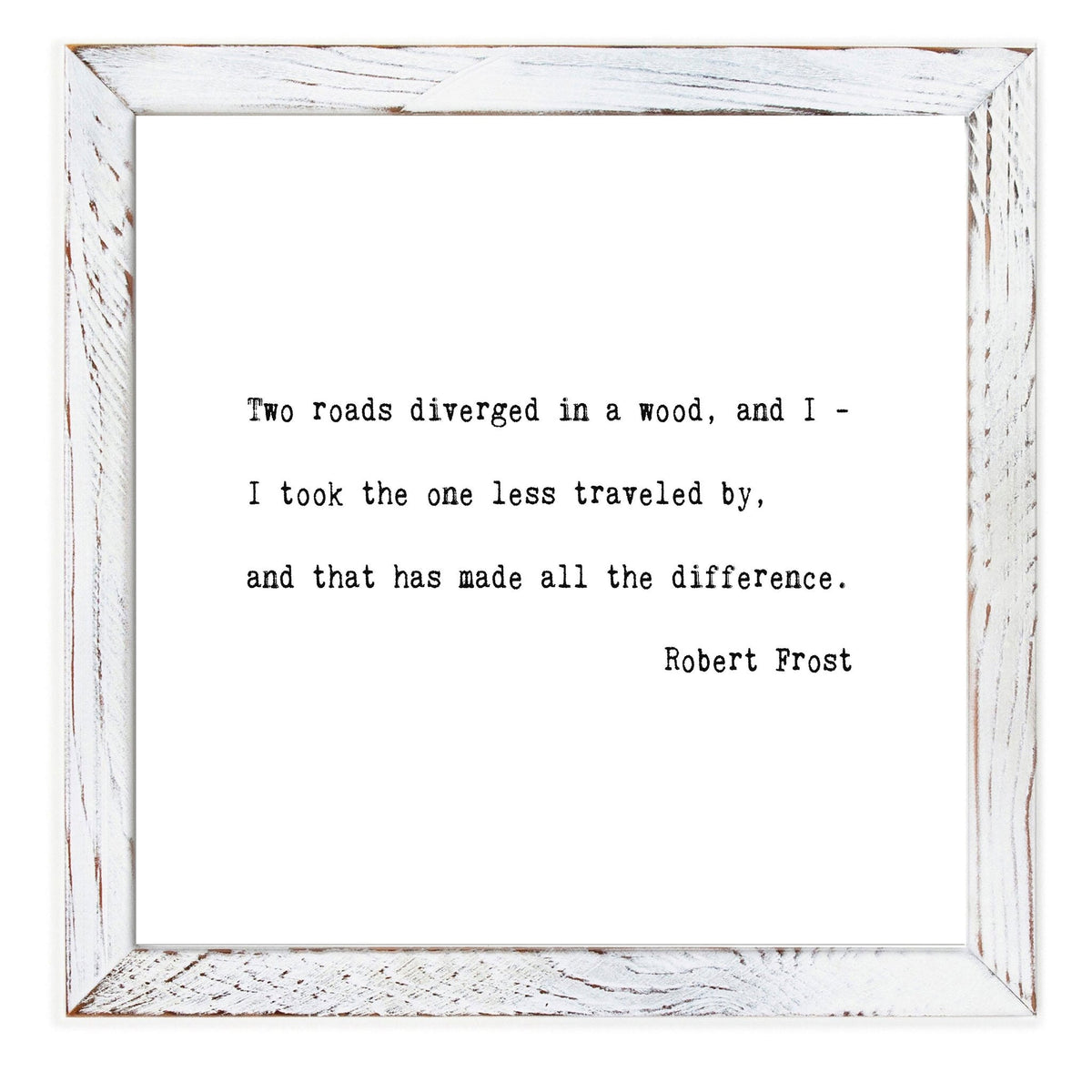 Framed Words - Two Roads Diverged