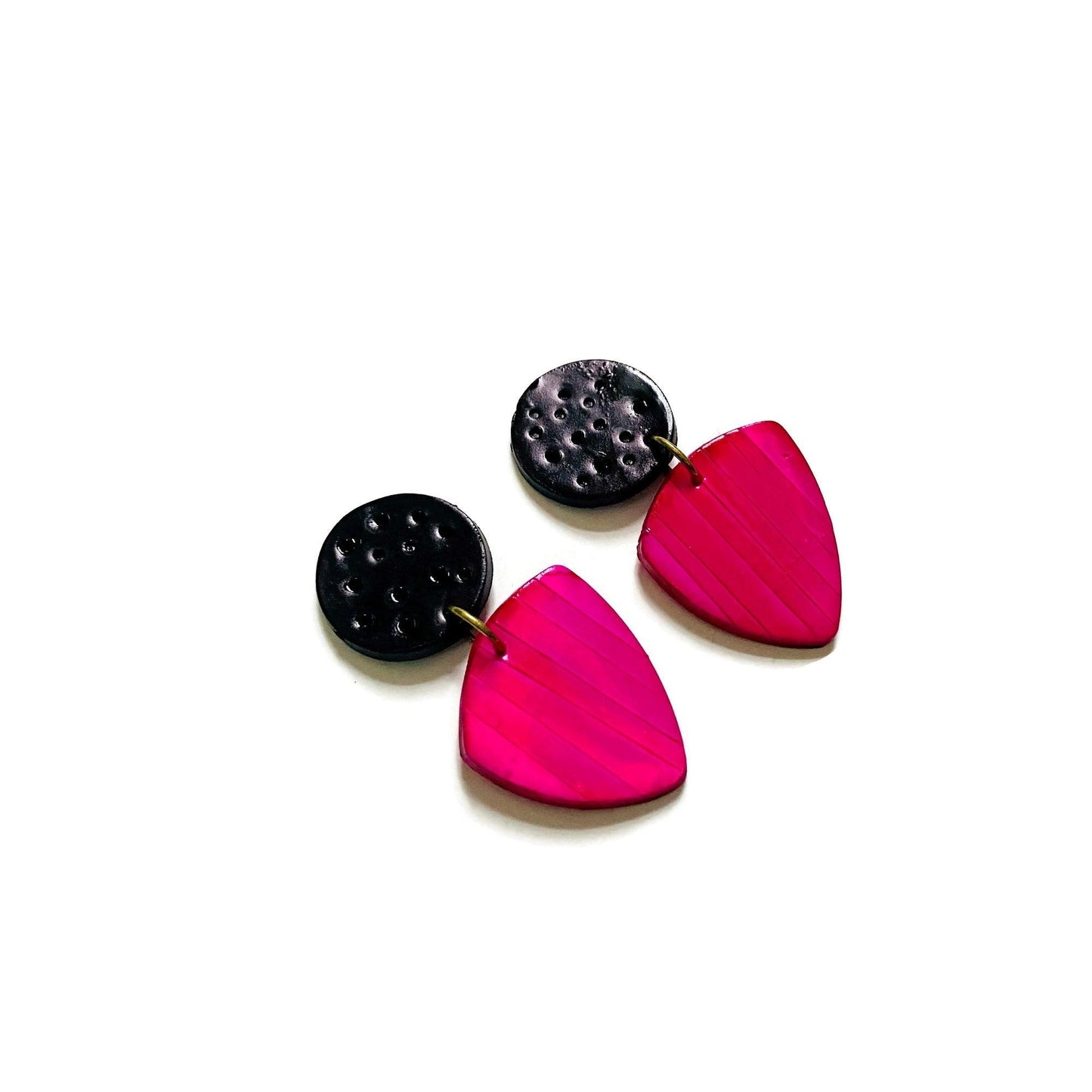 Parure de bijoux fantaisie unique rose, jaune et noir