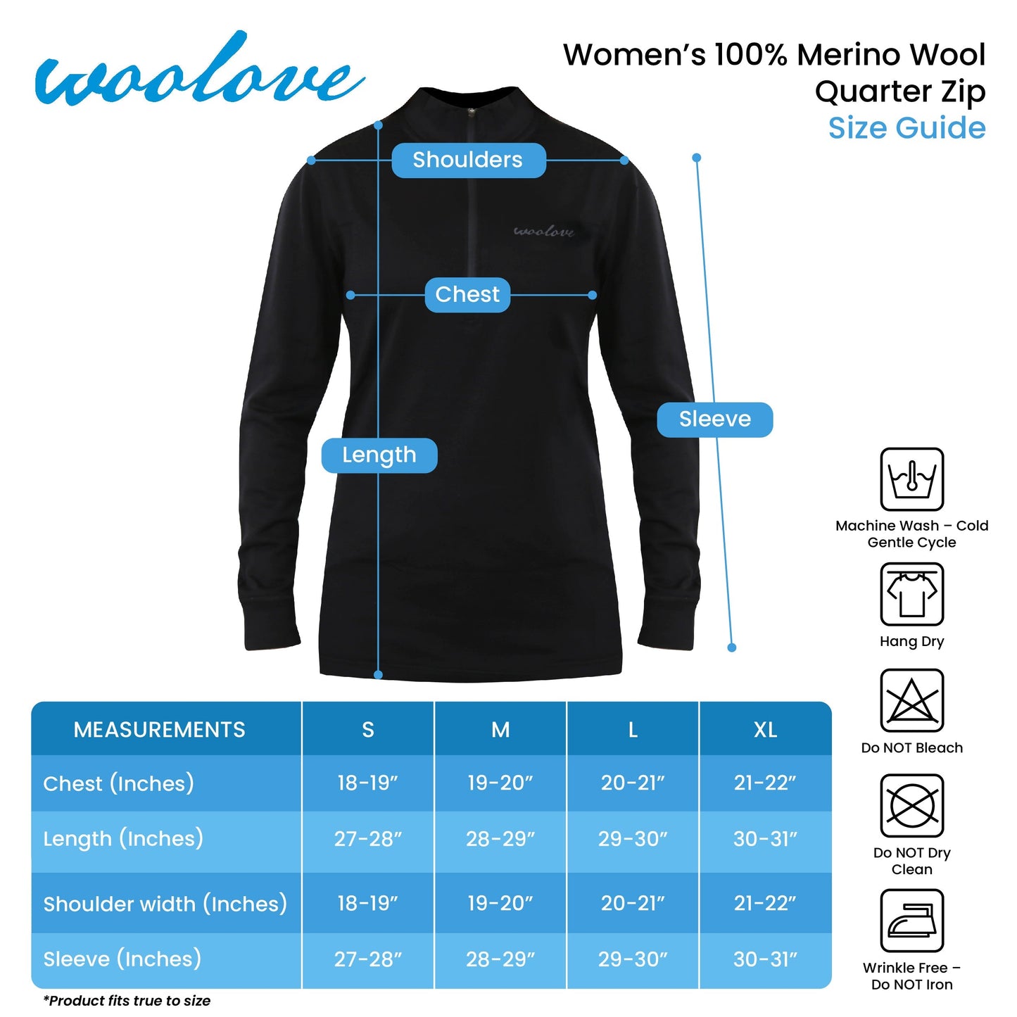 Chandail 1/4 zip en laine mérinos pour femme — Poids moyen