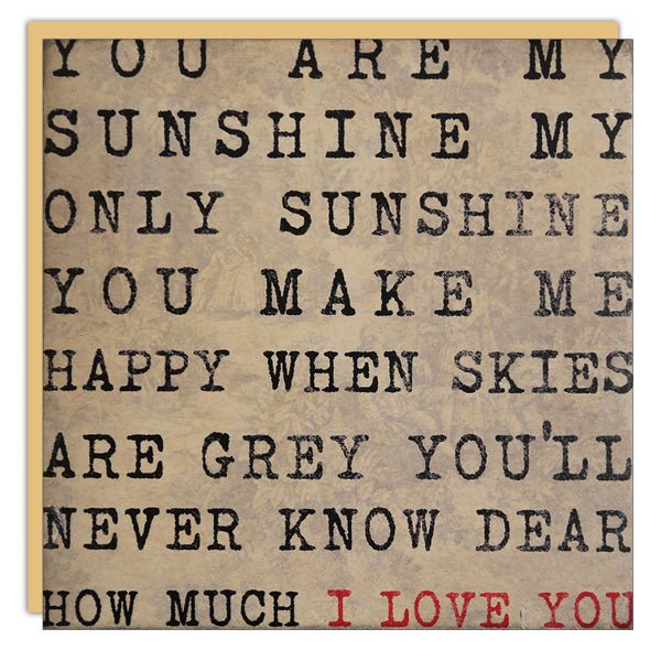 Stationery - Lost & Found Card - You are my Sunshine