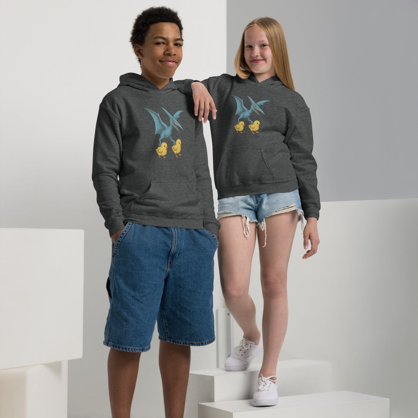 Chandail à capuchon (hoodie) épais Chickasaurous Pteropoultry Youth
