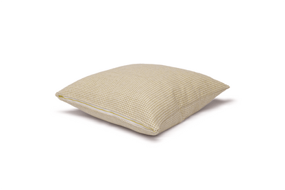 Housse de coussin pied-de-poule couleur avoine