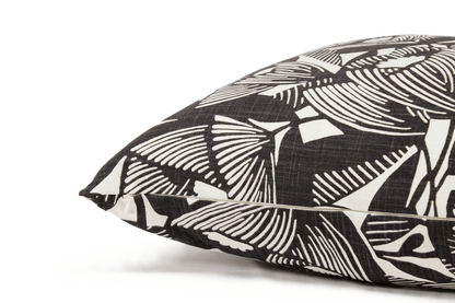 Housse de coussin à motifs d'encre