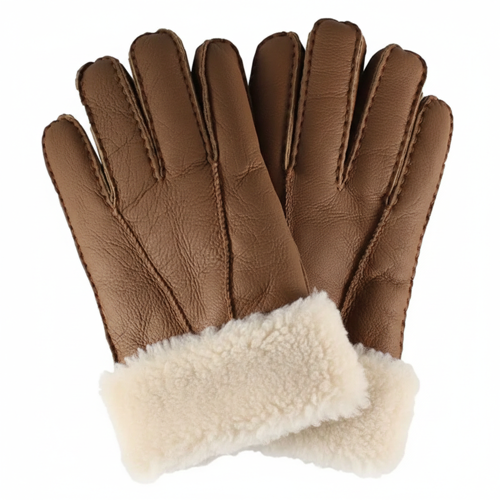 Gants en cuir et peau lainée BOL pour homme