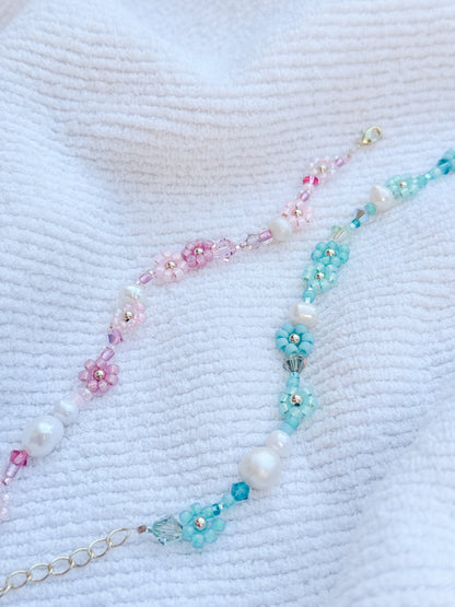 Le bracelet et la chaîne de cheville « Lover » Marguerite