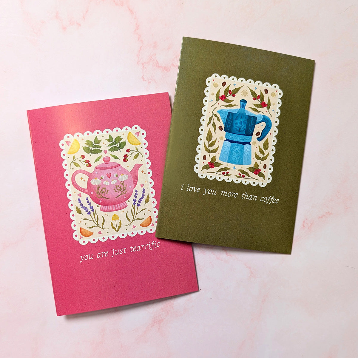 Tu es tout simplement génial(e) | Mini-carte de vœux Théière