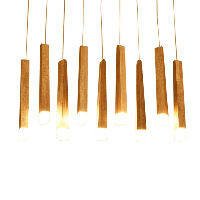 Nordic Wood Matchstick Pendant Light