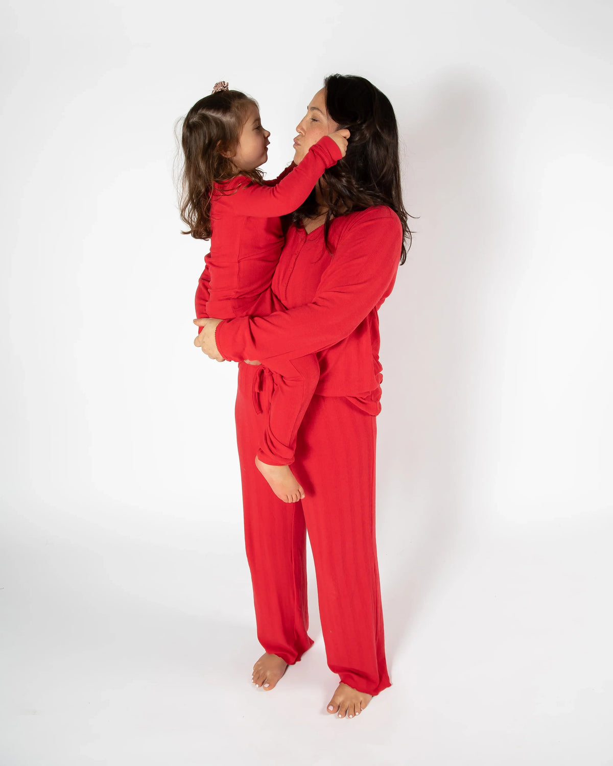 Ensemble de pyjama long deux pièces rouge