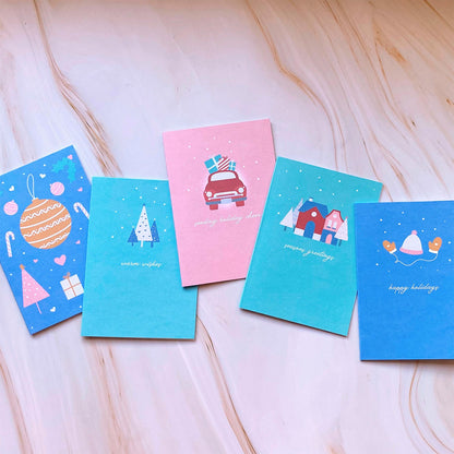 Mini carte de vœux Joyeuses Fêtes