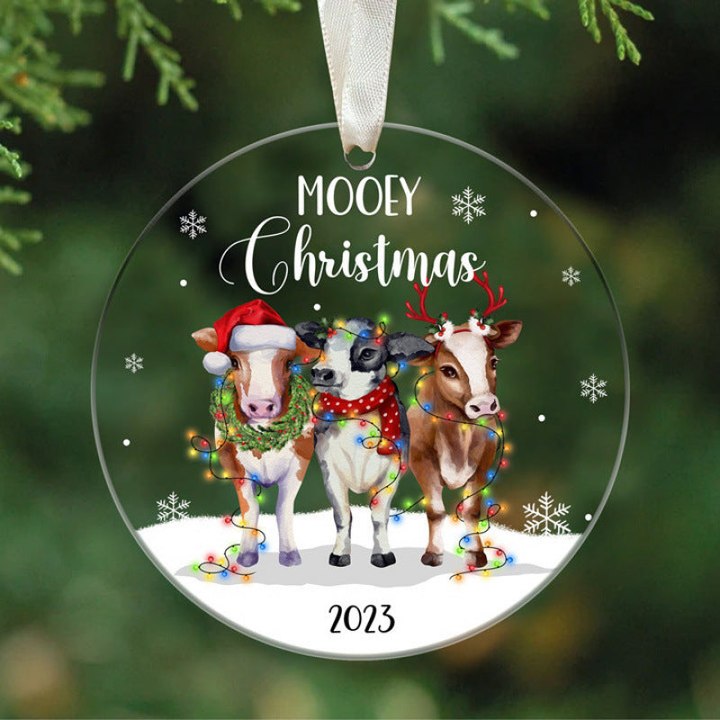Acrylic Christmas Tree Pendant Ornaments – 34 Festive Holiday Designs