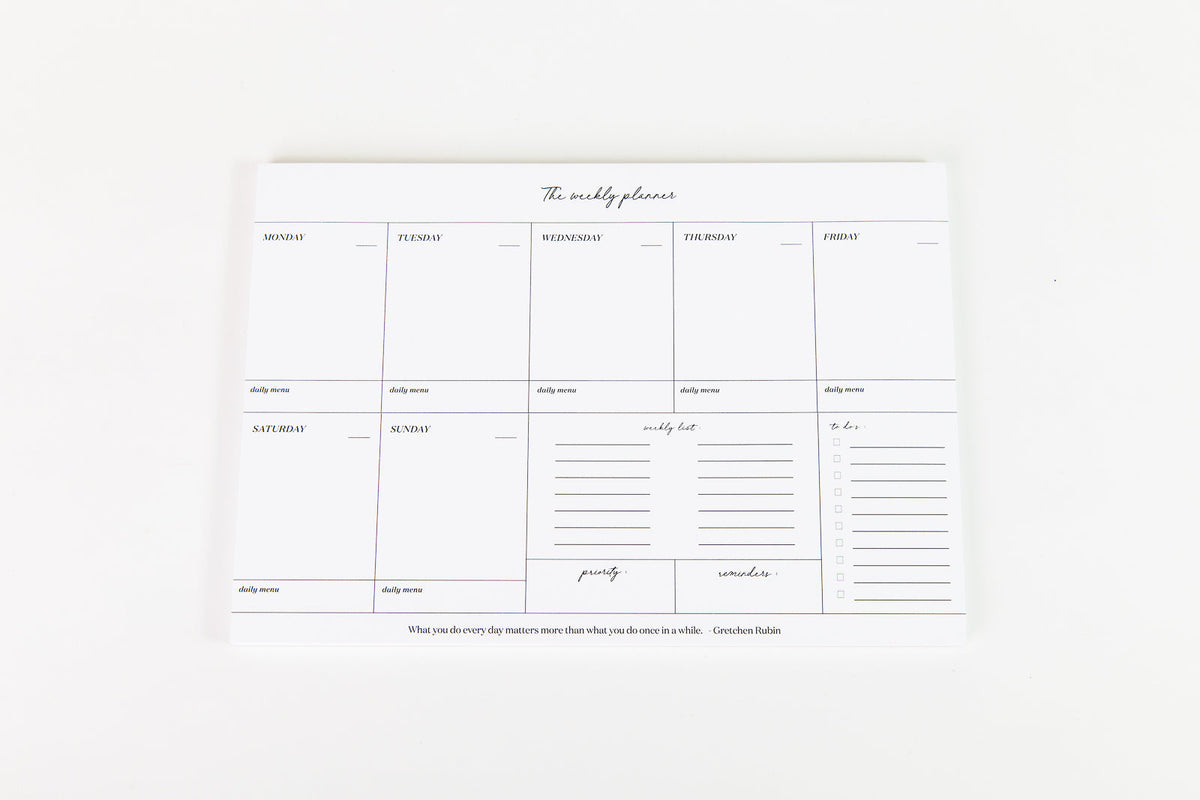 Weekly Organizer Pad