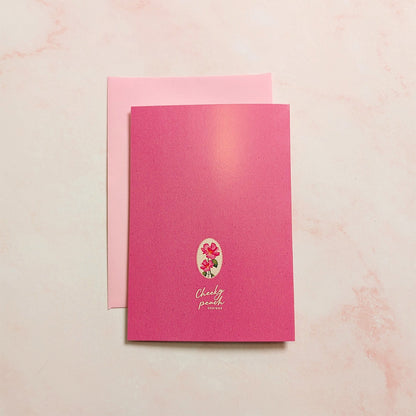 Pétales Roses | Mini Carte de Vœux Florale