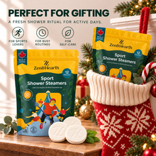 Zen & Hearth Sport Shower Steamers – Post-Workout Recovery & Clearing Breath Aromatherapy with Eucalyptus, Mint & Menthol for Athletes & Active Lifestyles – Made in Canada