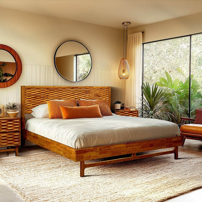 Elara Platform Bed Frame with Headboard