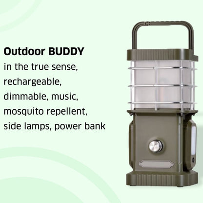 TRU De-LIGHT BUDDY Lampe LED dimmable / Batterie externe / Enceinte Bluetooth / Lampes latérales indépendantes - Musique / Décoration - Tout-en-un