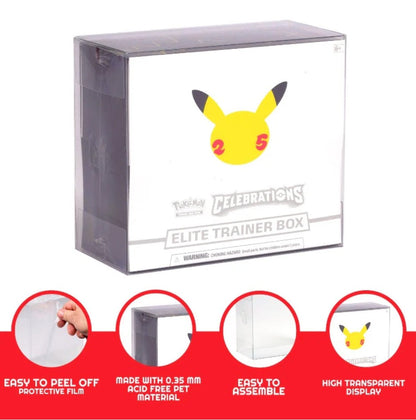 EVORETRO PET Protector for Pokémon Elite Trainer Boxes (ETB) – Pack of 5
