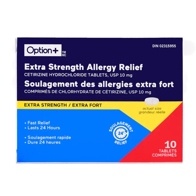 Option+ Extra Strength Allergy Relief 10mg
