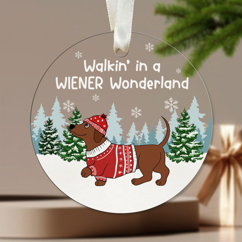 Acrylic Christmas Tree Pendant Ornaments – 34 Festive Holiday Designs