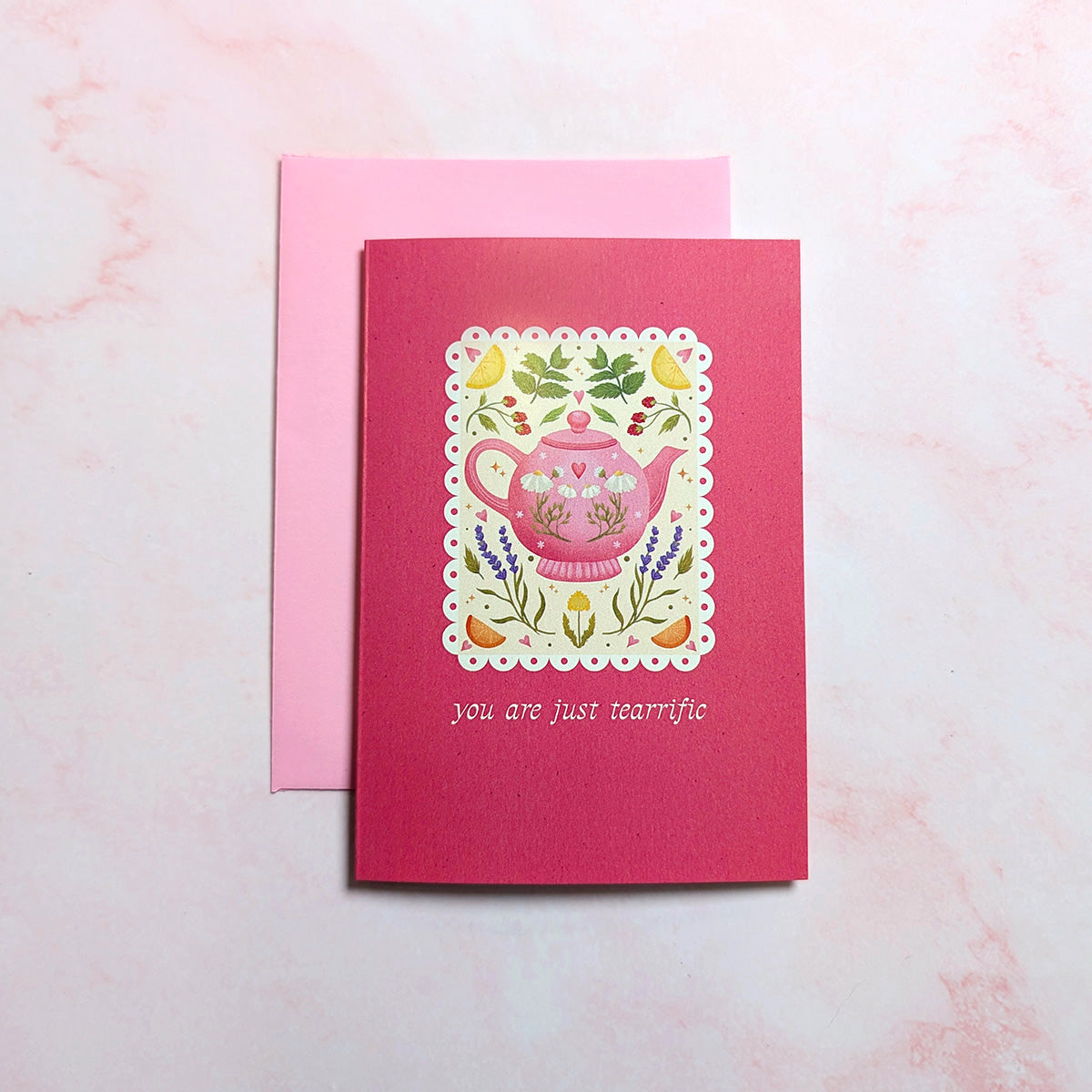Tu es tout simplement génial(e) | Mini-carte de vœux Théière