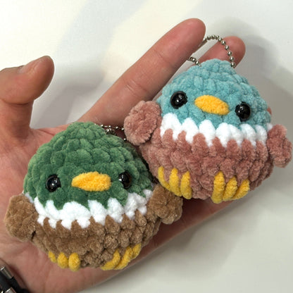 Mallard Duck Keychain - Crochet Bird Accessory (Bag Charm/Keychain)