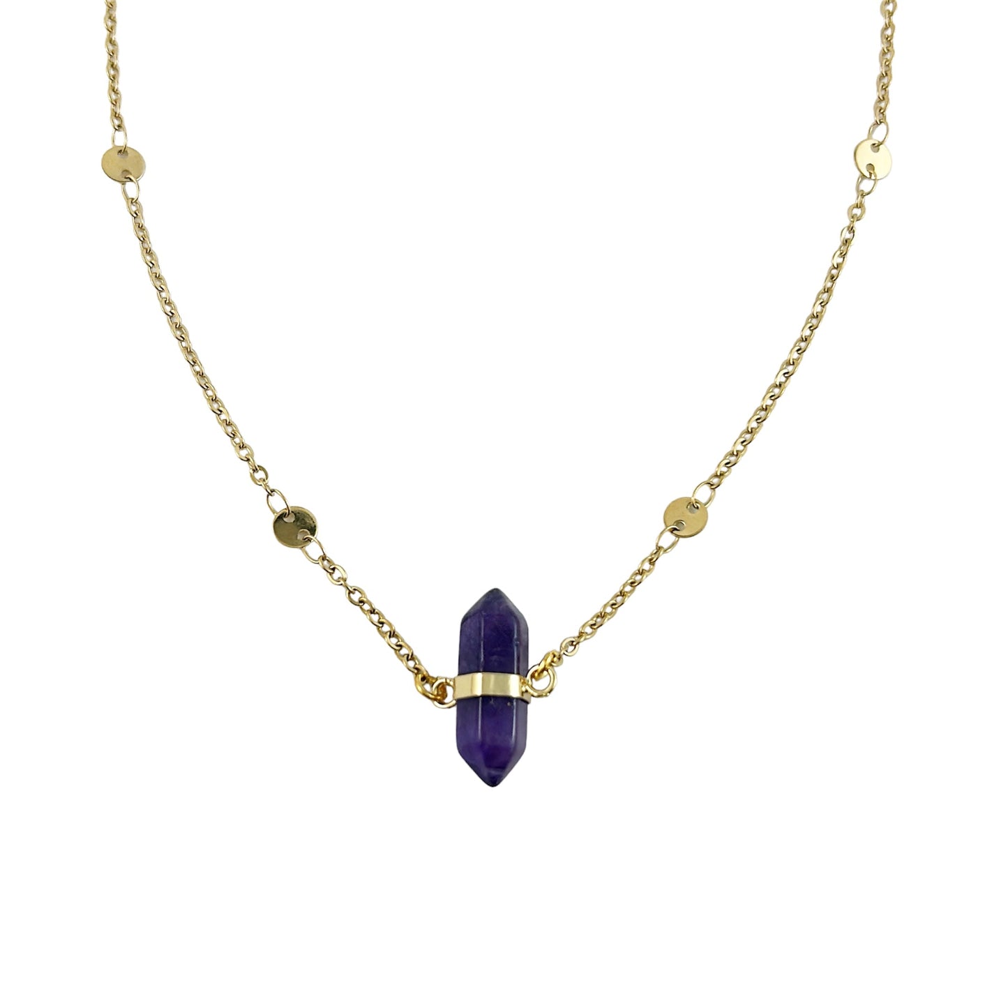 Collier en cristal d'améthyste