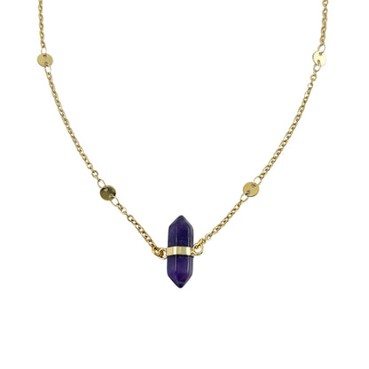 Collier en cristal d'améthyste