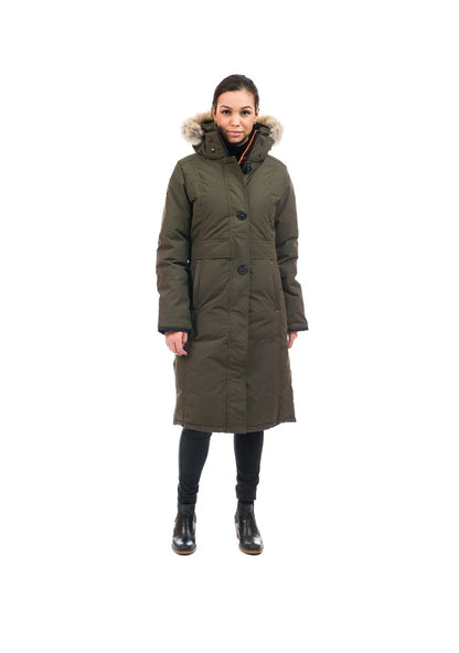 Outdoor Survival Canada Women's Nuaja -40 Down Parka, Alpine Moss, Large - ON DISPLAY