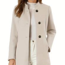 Women’s Solid Color Winter Coat – Casual Warm Long Sleeve Autumn & Winter Jacket