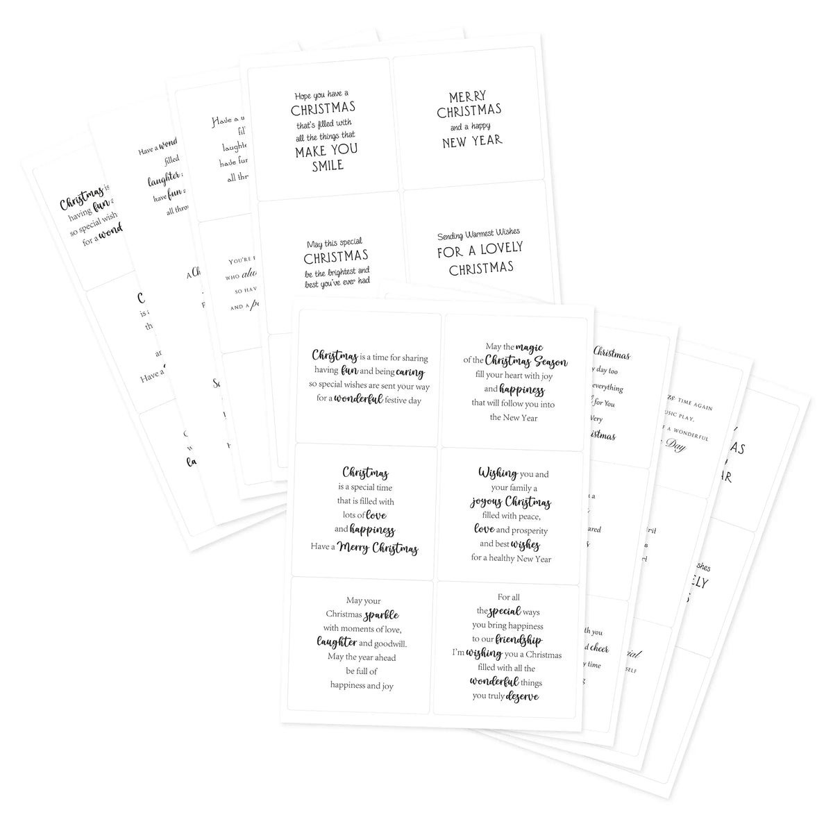 Kanban Crafts Christmas Verses Peelables, 48 autocollants