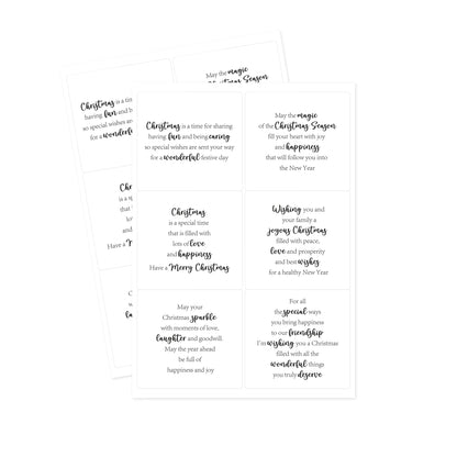 Kanban Crafts Christmas Verses Peelables, 48 autocollants