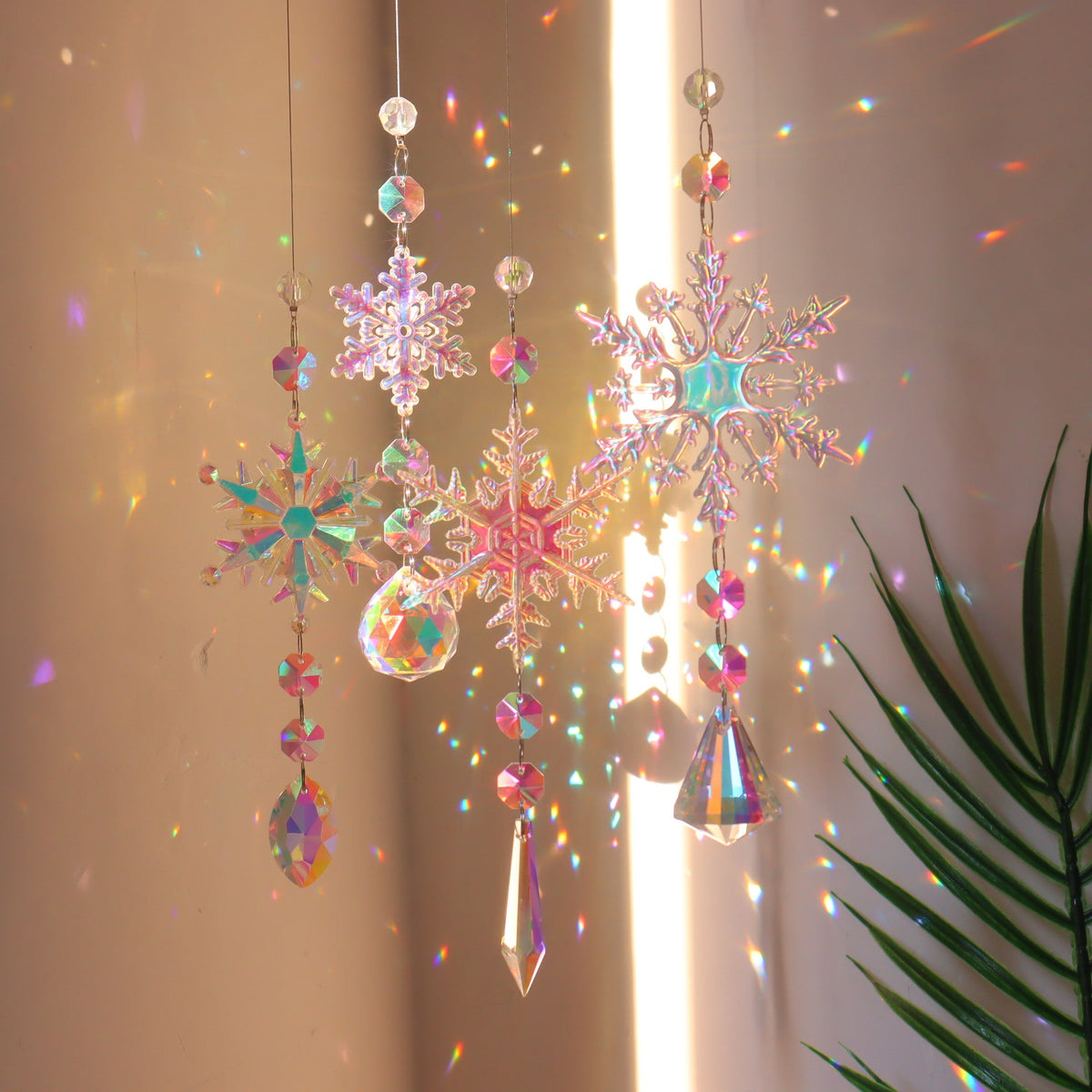 Christmas Snowflake Dreamcatcher - Crystal Acrylic Hanging Ornament