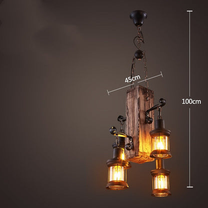 Bar American Chandelier Retro Chandelier Creative Lamp