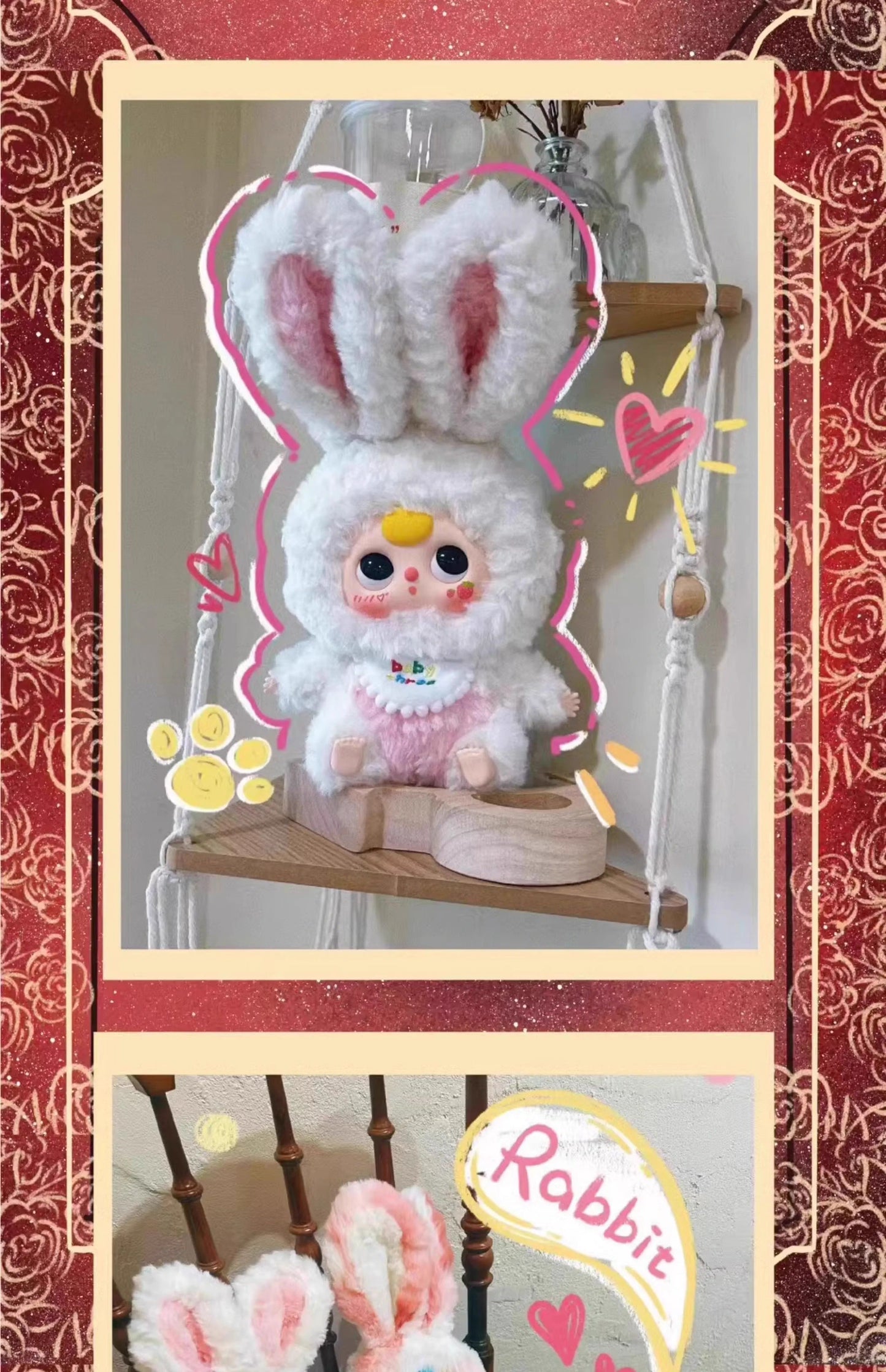 Bébés Trois Lapins Lily Town Série Poupées en Peluche