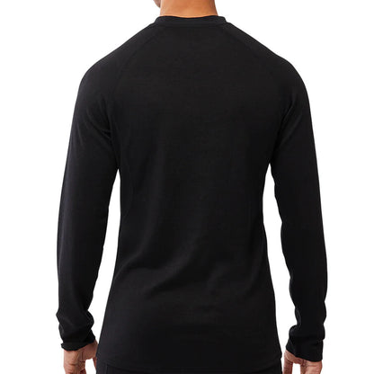 Haut Kombi B2 en Mérinos Mélangé Homme Col Ras du Cou 190g Couches de Base Mi-lourdes XL