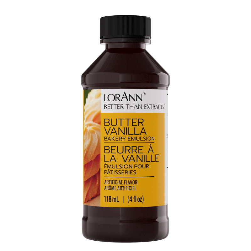 Butter Vanilla Bakery Emulsion - 4 oz. - 16 oz. - 1 Gallon - 5 Gallons - Bakery Emulsions Canada - Ships Free Within Canada on Orders Above CAD $199