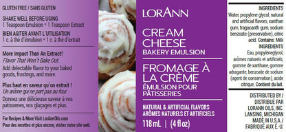 Cream Cheese Bakery Emulsion - 4 oz. - 16 oz. - 1 Gallon - 5 Gallons - Ships Free Within Canada on Orders Above CAD $199