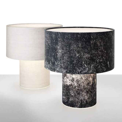 Lampe de table scandinave moderne en tissu – Luminaire décoratif pour chevet et salon avec structure en fer
