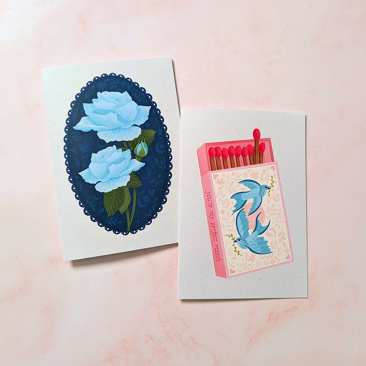 Tu es ma moitié parfaite | Mini carte de vœux Moineau