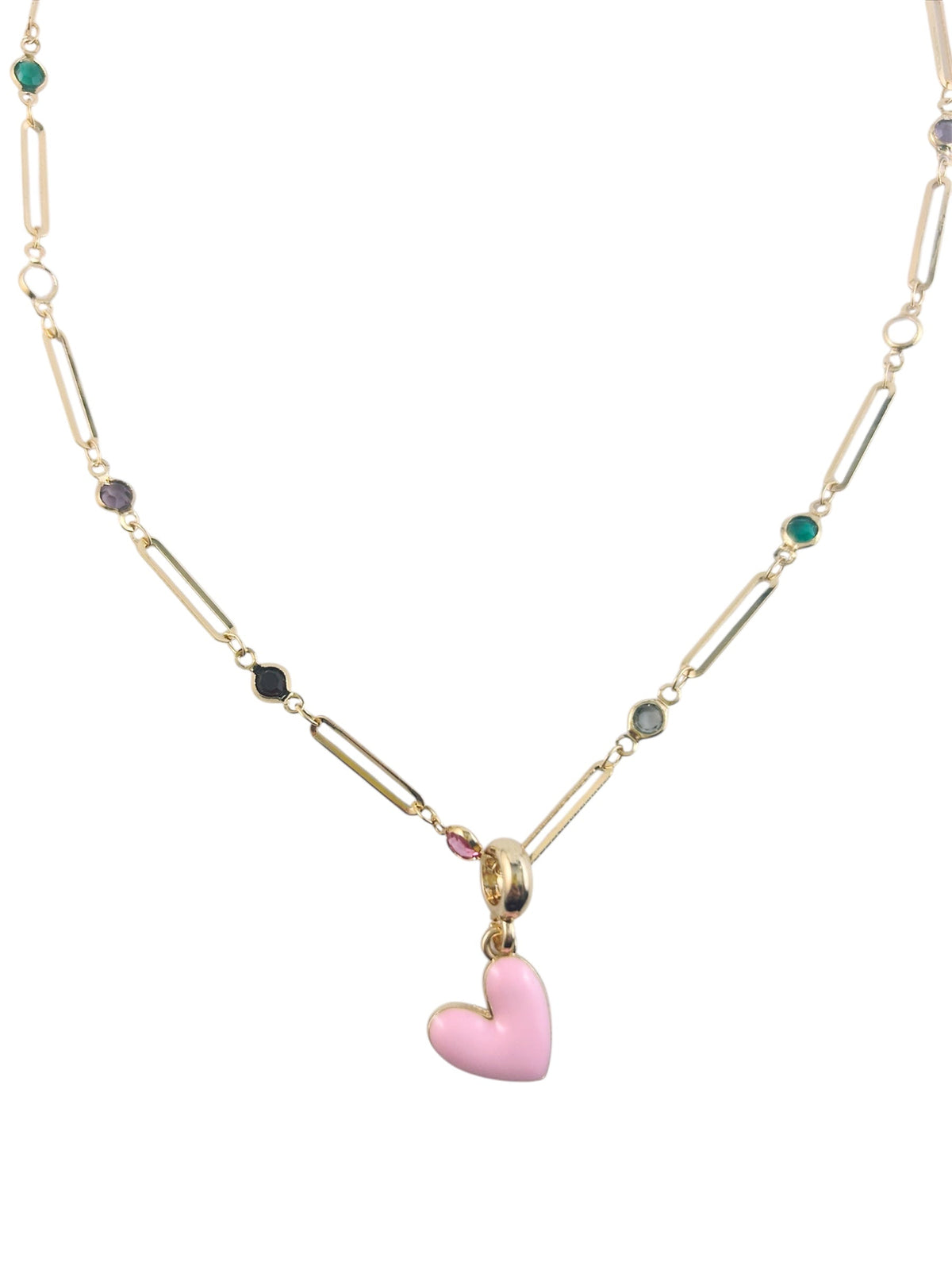 Heart Pop Necklace - Cotton Candy