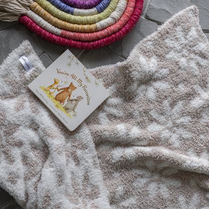Couverture pour tout-petit imprimée marguerites beiges et blanches