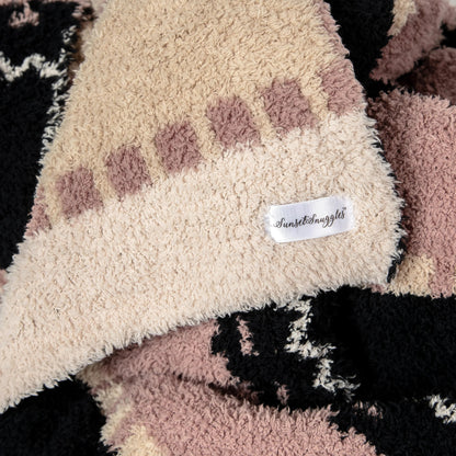 Desert Sunset Geometric Print Extended Throw