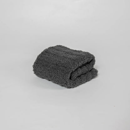 Doudou côtelé gris anthracite